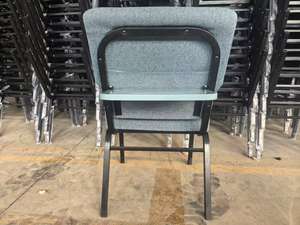 Silla de auditorio plegable actual con asientos de Teatro de tela de escritorio adjuntos para iglesias, escuelas - Product Image 3