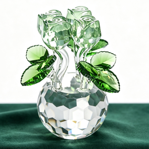 Nouvelle figurine en cristal rose étincelante et élégante, artisanat en cristal coloré, idéale pour la décoration intérieure et les entreprises - Product Image 6