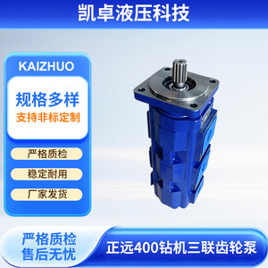 Pompe à engrenages triple pour foreuse Zhengyuan 400, pompe hydraulique horizontale 1115133400, pompe de surpression multi-niveaux - Product Image 5