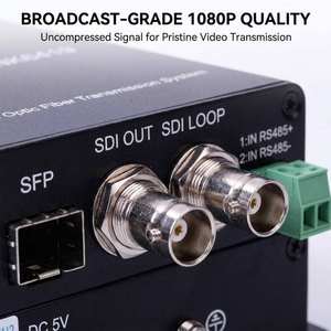 Extensor de Fibra Óptica Industrial 3G-SDI 1080P60Hz, Convertidor SDI sobre Fibra con Salida en Bucle SDI y Datos de Retorno RS485 para Transmisión - Product Image 6