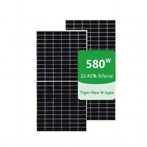 แผงโซลาร์เซลล์ jinko 580w รุ่น 16bb พร้อมส่ง แผงโซลาร์เซลล์ jinko Tiger Neo N Type JKM580N-72HL4-BDV 575w 580w แบบสองหน้า - Product Image 1