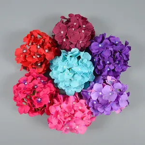 Artificial Hydrangea Flowers Fake Hydrangea Flower Heads For Wedding Centerpiece Home Garden Party Decoration