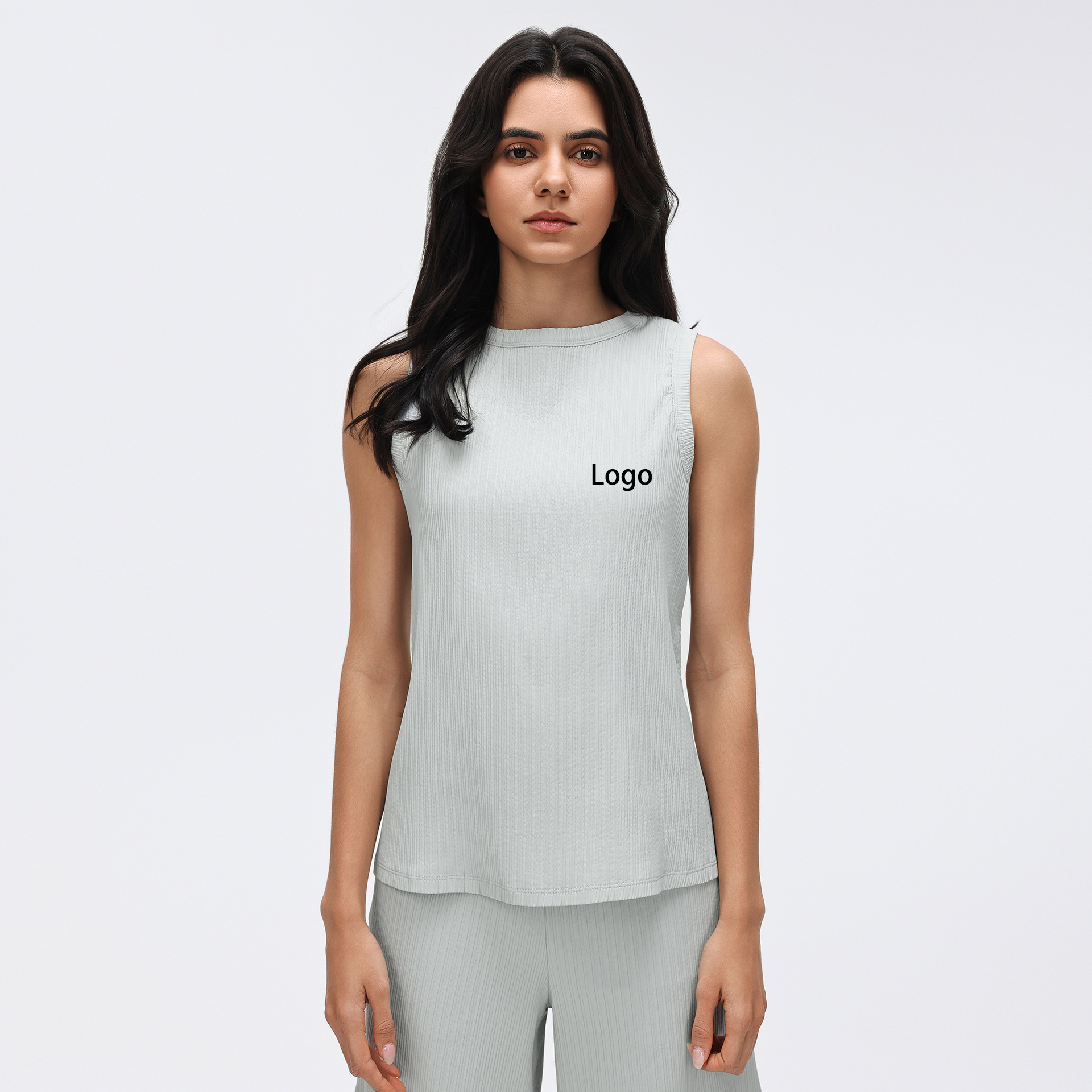 2026 Women Ribbed tank Tops Round Neck Regular Fit Fitness Training Yoga Tops Sleeveless Comfortable tank Top Mujer