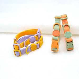 Personal isierte Designer benutzer definierte Logo-Muster wasserdichte PVC-Hund führt Hände frei Haustier Hunde halsband Leine Set - Product Image 3