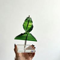 Décoration de sapin de Noël en acrylique, ornement de Noël pour table, cadeau de Noël, décoration pour la maison et le bureau, vente en gros