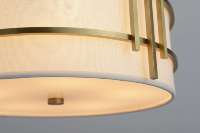 Lámpara de Techo Semi-Pendiente Moderna de Lujo con Marco de Latón y Cobre |   Iluminación Elegante para Áreas de Descanso y Habitaciones de Hotel