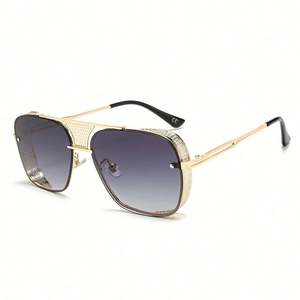 Gafas de Sol Cuadradas con Montura Metálica para Hombre y Mujer, Lentes Degradadas, Protección UV400, Estilo Steampunk, Moda 2020 - Product Image 3