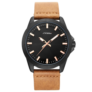 <span class=keywords><strong>Montre</strong></span> à quartz de luxe <span class=keywords><strong>pour</strong></span> <span class=keywords><strong>homme</strong></span> Sinobi, 43 mm, design simple, aiguilles lumineuses, <span class=keywords><strong>bracelet</strong></span> en cuir, mouvement <span class=keywords><strong>SEIKO</strong></span> S9804G - Product Image 1