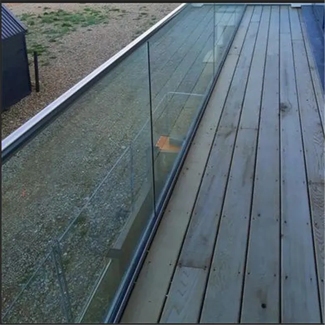 Edelstahl aluminium u kanal für glas balkon geländer