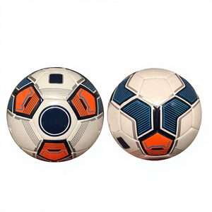 Balón de Fútbol Talla 4, Diseño Blanco, Naranja y Azul Marino, Resistente, para Entrenamiento, Partidos Juveniles, Deportes al Aire Libre, Servicio OEM - Product Image 1