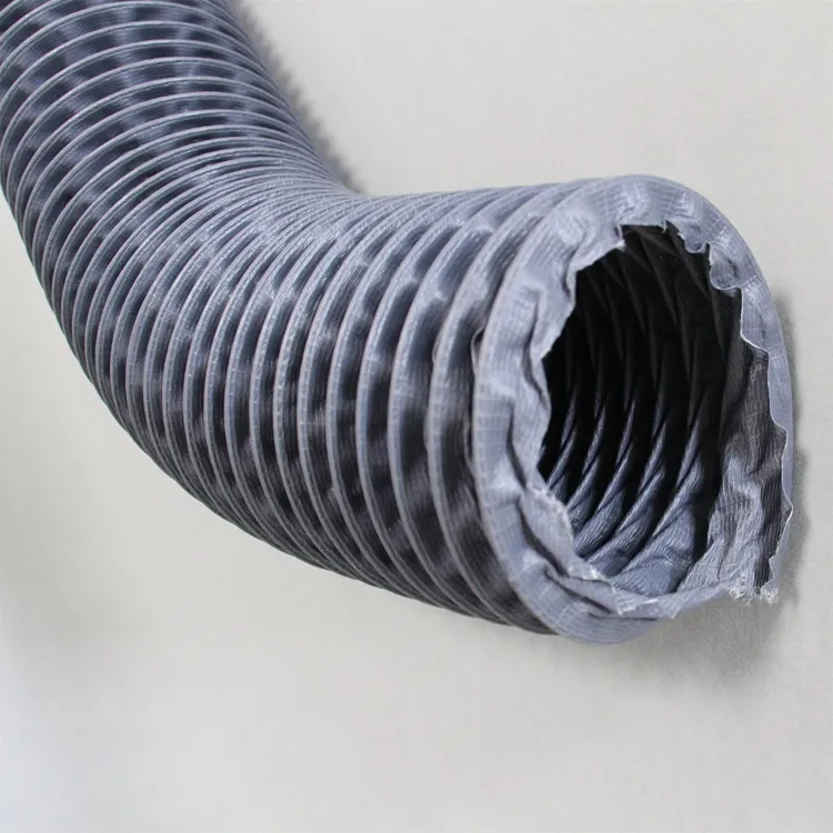 Rumah Tumbuh Kamar Sistem Ventilasi Kain Saluran Masuk Udara Abu-abu Selang Ducting untuk HVAC