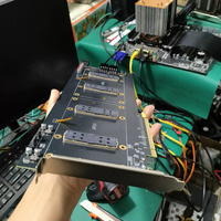 Papan Adaptor GPU Dual SXM2 PCIe, Konverter 2 in 1 SXM2 ke PCI Express X16 untuk Kartu Grafis Tesla V100 16G/32G P100 SXM2