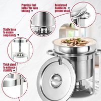 Edelstahl 201 Silber Chafing Dish Buffet-Set Alkoholbetriebener Speisenwärmer 85-100°C Temperaturregelung