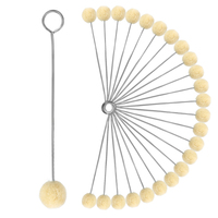 Outils de daubes de laine de teinture de cuir à la main de haute qualité 25 pièces brosse à boule de laine