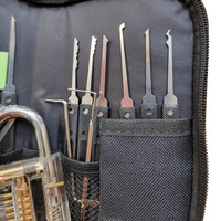 Fournitures de serrurier, kit universel de crochetage de serrures avec cadenas d'entraînement transparent