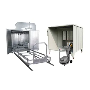 Compact Powder Curing Ovne And Spray Booth Batch Powder Coating System Package