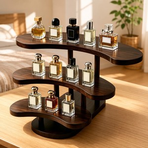 Organizador <span class=keywords><strong>de</strong></span> Perfumes <span class=keywords><strong>de</strong></span> Madera <span class=keywords><strong>de</strong></span> 3 Niveles, Organizador <span class=keywords><strong>de</strong></span> Colonia para Hombre, Soportes <span class=keywords><strong>de</strong></span> Exhibición Escalonados, Soporte para Cupcakes - Product Image 1