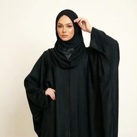 Abaya Farasha ouverte pour femmes, vêtements modestes à manches chauve-souris, vêtements musulmans islamiques