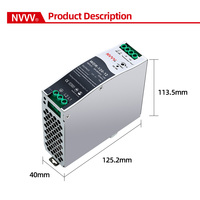 WDR-120-12 12V 10A 200-500VAC large entrée alimentation cc rail din alimentation mince pour l'automatisation d'usine