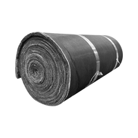 Laine de verre ASTM C1104M, tissu en fibre noire, rouleau de laine de verre noire, isolation pour conduits en fibre de verre pour système HVAC