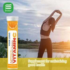 Comprimés effervescents <span class=keywords><strong>de</strong></span> vitamine C sans sucre, 1000 mg <span class=keywords><strong>de</strong></span> <span class=keywords><strong>collagène</strong></span>, éclaircissement <span class=keywords><strong>de</strong></span> la peau, anti-oxidant, anti-taches brunes, étiquette privée OEM - Product Image 1