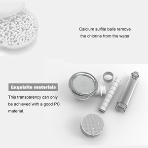 Rainhower bốn giai đoạn lọc nước tay showers Raindrop thiết kế ABS nhựa Chrome mạ ba ổ cắm thiết kế hiện đại phòng tắm - Product Image 6