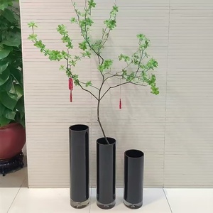 Grand vase à <span class=keywords><strong>fleurs</strong></span> cylindrique en verre noir centres <span class=keywords><strong>de</strong></span> table Vases en verre <span class=keywords><strong>Depot</strong></span> - Product Image 6