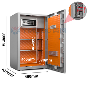 Coffre-fort de bureau à domicile Yingbo de haute qualité avec serrure électronique numérique à empreinte digitale, design de porte à joint plat, poignée dissimulée, <span class=keywords><strong>rangement</strong></span> - Product Image 1