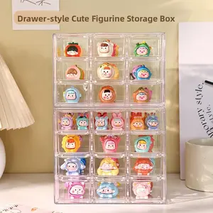 Scatola Trasparente per Conservazione <span class=keywords><strong>Mini</strong></span> Figure con Cassetti Scorrevoli per Giocattoli da Collezione e Organizzatore per Blind Box - Product Image 2