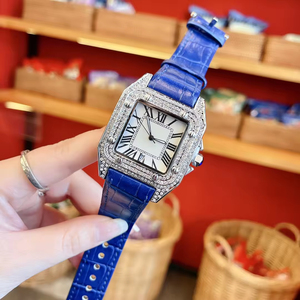 <span class=keywords><strong>2026</strong></span> 40mm Zifferblatt Iced Out Herrenuhr Quadratisch Voll Diamantbesetzt Quarz Luxus Armbanduhren - Product Image 3