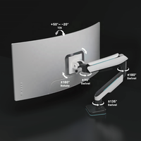 LDT61-C012 17 "-49" 20kg bras de moniteur robuste Ultra large simple ressort à gaz Table de jeu support de support de support de moniteur