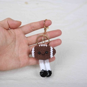 <b>Mini</b> Hand Made Crochet Doll Baseball Keychain Knit Knitted Yarn Amigurumi Crochet Sports Baseball Dolls Keychain <b>Keyring</b> Pendant - Product Image 3