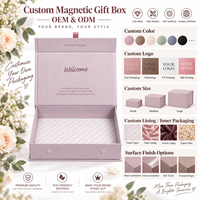 Boîte cadeau magnétique de luxe en forme de livre avec ruban réutilisable, en carton rigide, pour coffrets de soins du visage et de spa
