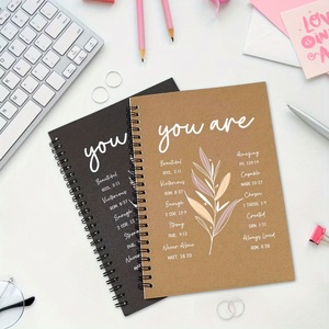 Stile Boho A5 rilegato a spirale diario taccuino copertina in PVC con citazioni ispiratrici preghiera cristiana bibbia versi <span class=keywords><strong>carta</strong></span> a colori misti - Product Image 5