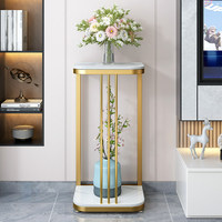 Luxuriöser Blumenständer, nordischer Granit-Aufbewahrungsständer für den Innenbereich, Balkon, Wohnzimmer, einfacher Blumentopfständer aus Eisen, mehrstöckig