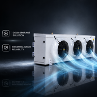 Hochleistungs-Kühlraum-Luftkühler mit Axialventilatoren und Abtauheizung für Schockfroster und Industriekühlräume
