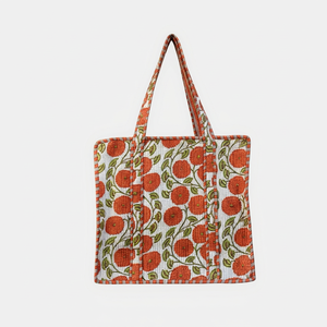 Sac fourre-tout en toile brodée bohème avec motif floral, sac de shopping pour femmes, toutes saisons, fermeture ouverte - Product Image 1