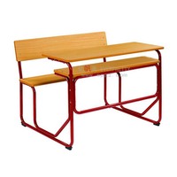 Meubles scolaires, siège pour 2 personnes, salle de classe d'école primaire, bureau et chaise en bois pour enfants pour l'étude