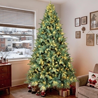 Fabricant professionnel, arbre de Noël artificiel en plastique de haute qualité, écologique, 7 pieds, avec lumières LED, réutilisable, pour usage intérieur, rapide