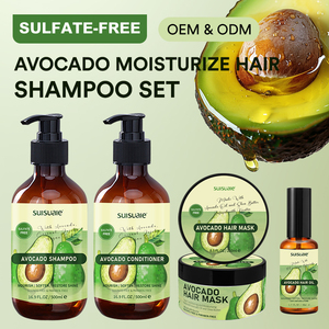 Groothandel Aangepaste Private Label Natuurlijke Biologische Avocado Sulfaatvrije Verzorgende Haarherstellende Shea Butter Shampoo en Conditioner - Product Image 2