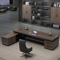 Meubles de bureau de luxe, design moderne de haute qualité, table de travail, bureau de direction avec armoire