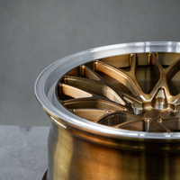 Jantes forgées sur mesure 2 pièces, centre bronze, bord poli, concave profond, pour BMW, Mercedes, Audi, Porsche, AMG