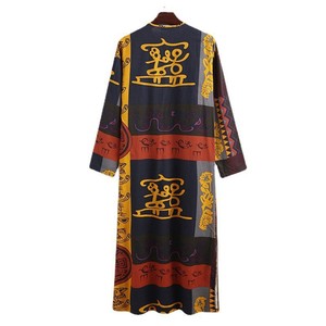 Robe décontractée pour hommes européens et américains, Abaya musulmane pour hommes, MAXI <span class=keywords><strong>Oracle</strong></span>-Bone, imprimé éléphant, en polyethersulfone anti-boulochage - Product Image 5