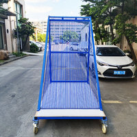 Chariot de transport en verre personnalisé grande capacité avec structure en harpe pour le rangement et le déménagement de verre