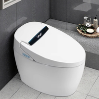 WC intelligent monobloc allongé blanc pour maison et hôtel, avec chasse automatique, siphon en P/S, siège chauffant et chasse cyclonique