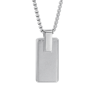 Collier de bijouterie tendance Tizti avec chaîne en acier inoxydable sablé, pendentifs personnalisés en gros pour hommes