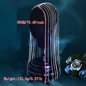 Catena con Nappine di Strass Multiuso per <span class=keywords><strong>Acconciature</strong></span> <span class=keywords><strong>Accessori</strong></span> da <span class=keywords><strong>Sposa</strong></span> Copricapo Intrecciato per Donne HP778 - Product Image 6