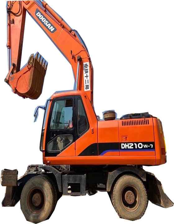 Korea Doosan Wheeled Used Excavator 21 Ton Used Doosan Dh210w 150w 220w