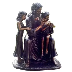 प्रसिद्ध उपहार: इनडोर सजावटी जीवन आकार कांस्य पवित्र यीशु की प्रतिमा