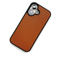 Étui de téléphone personnalisé en cuir véritable pour femmes, résistant aux chocs, compatible avec les fonctionnalités mobiles pour iPhone 16 Pro Max